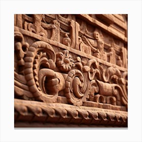 Aztec Carvings Canvas Print