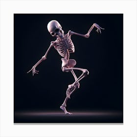 Skeleton Dancing Canvas Print