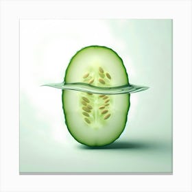 Cucumber In Water 1 Canvas Print