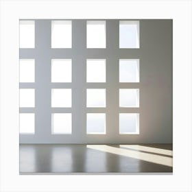 White Room With Windows 2 Canvas Print