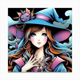 Halloween Witch Canvas Print