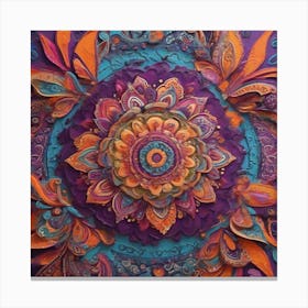 A Multicolored Mandala Canvas Print