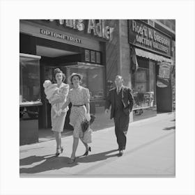 Hollywood, California, Shoppers By Russell Lee Canvas Print