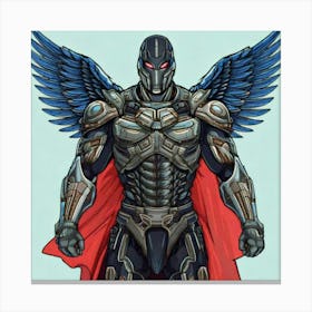 Firefly Battle Worn Cyborg Superhero With Steel Wings 60926 (2) Canvas Print