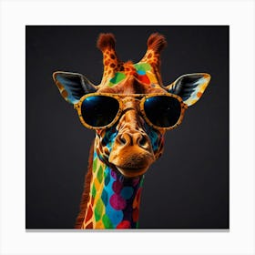 Giraffe With Sunglasses 1 Canvas Print