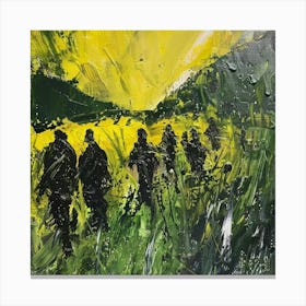 Soldiers In The Field Canvas Print