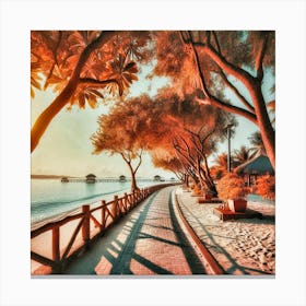 Sunset On The Beach 8 Canvas Print