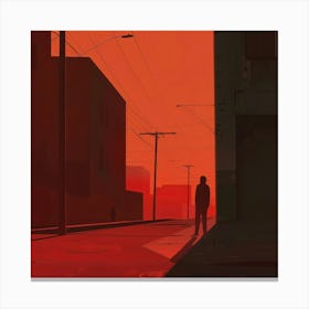 Red Night in the City Canvas Print