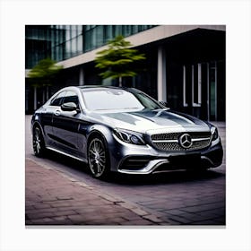 Mercedes Benz Car Automobile Vehicle Automotive German Brand Logo Iconic Luxury Prestige (1) Canvas Print