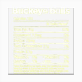 Buckeye Balls Nutrition Facts Thanksgiving Dinner Canvas Print