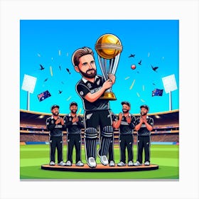 New Zealand Cricket Team Canvas Print