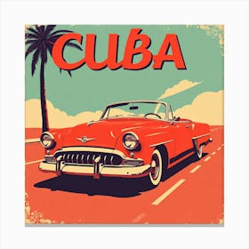 Vintage Cuba Poster Canvas Print