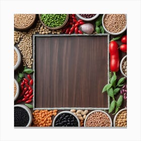 Legumes As A Frame (77) Canvas Print