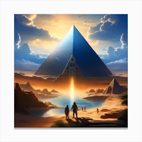 Fantasy about the pyramids Canvas Print