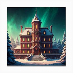 Santa'S Mansion Canvas Print