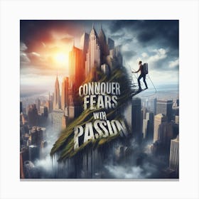 Conquer Fears With Passion Canvas Print