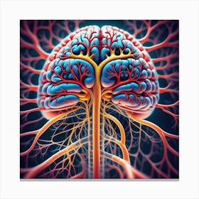 Human Brain 3d Illustration 4 Canvas Print