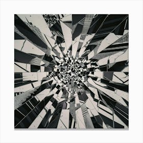 Black and White Abstract Art 54 Canvas Print