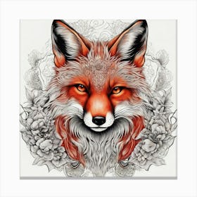 Fox Head Canvas Print