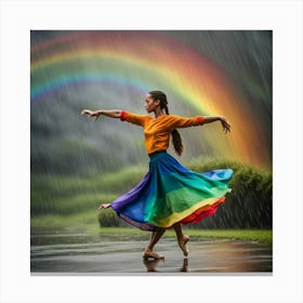 dancer in the rain Canvas Print
