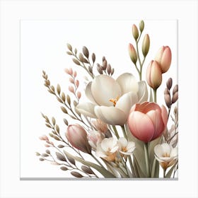 Tulips and Freesia 2 Canvas Print