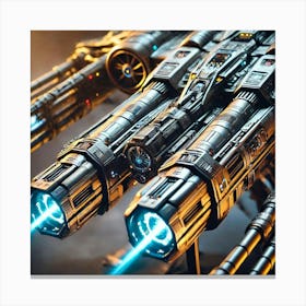 A Close Up View Of The Dual Mode Plasma Cannons On Canvas Print