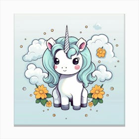 Cute Unicorn 482 Canvas Print