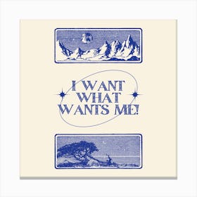 I Want What Wants Me Square Canvas Print