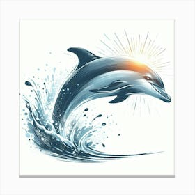 Illustration Dolphin Canvas Print
