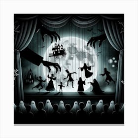 Halloween At The Theatre Canvas Print