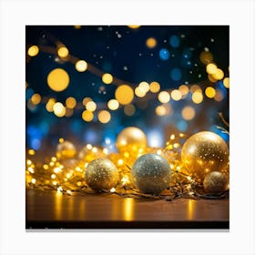 A Night Scene Lit With Magical Sparkling Decorations And Luxurious Shimmering Lights Glowing In A (3) 1 Canvas Print