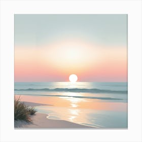 Sunset At The Beach 5 Canvas Print