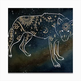 Galaxy Wolf Art Print Canvas Print