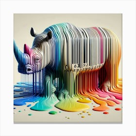 Rhino - Digital Art 2 Canvas Print