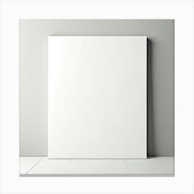 Mock Up Blank Canvas White Pristine Pure Wall Mounted Empty Unmarked Minimalist Space P (3) 2 Canvas Print