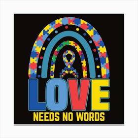 Love Needs No Words Canvas Print