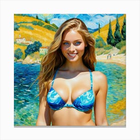 Girl In A Bikini dgh Canvas Print