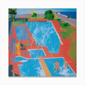 Summer In Hockney Style Canvas Print