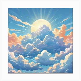 Sunny Weather With Cloud Art Print (2) Canvas Print