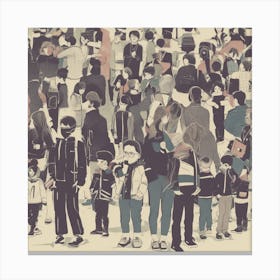 Crowd Of People Canvas Print