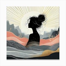 Silhouette Of A Woman 20 Canvas Print