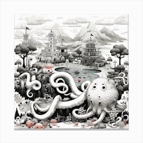 Octopus Island Canvas Print