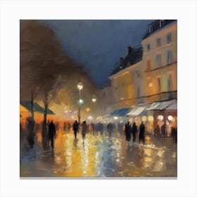 Paris At Night Canvas Print