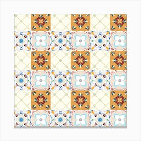 Azulejo - vector tiles, Portuguese tiles 4 Canvas Print