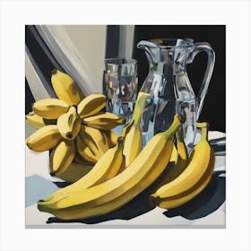 Bananas And Pitcher Canvas Print