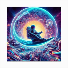 "Psychedelic Surfer" Moon Man Collection [Risky Sigma] Canvas Print