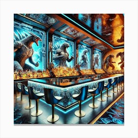 Kaiju Lounge Scifi Canvas Print