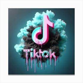 Tiktok Logo Canvas Print