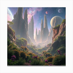 Space Landscape Canvas Print