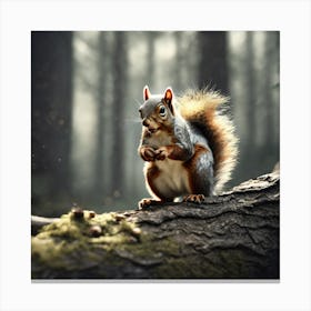 Squirrel In The Forest 255 Canvas Print